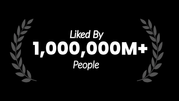 Black background with white text and laurel wreath graphics, indicating millions of likes.